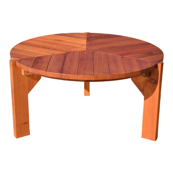 Forever Redwood LISA'S RETRO OUTDOOR PATIO TABLE Assembly Instructions