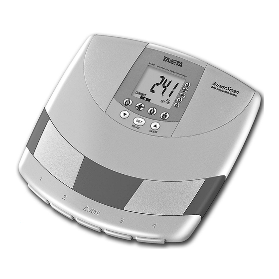 Tanita InnerScan Body Composition Monitor BC-540 Instruction Manual