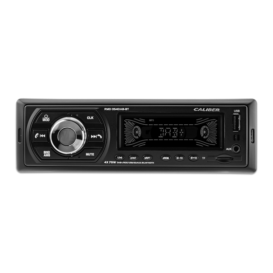 Caliber RMD 054DAB-BT Quick Start Manual