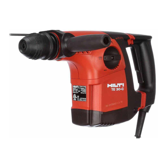 Hilti TE 30/TE 30-AVR Rotary Hammer Drill Manuals