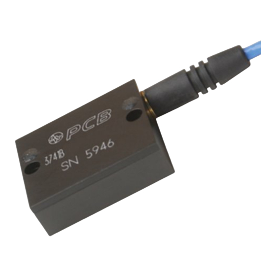 PCB Piezotronics 3741B12100G Installation And Operating Manual