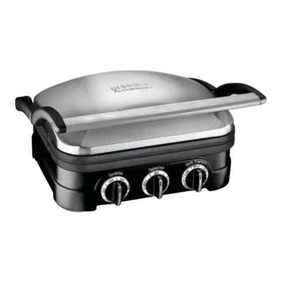Cuisinart GR-4BKKR Instruction Booklet