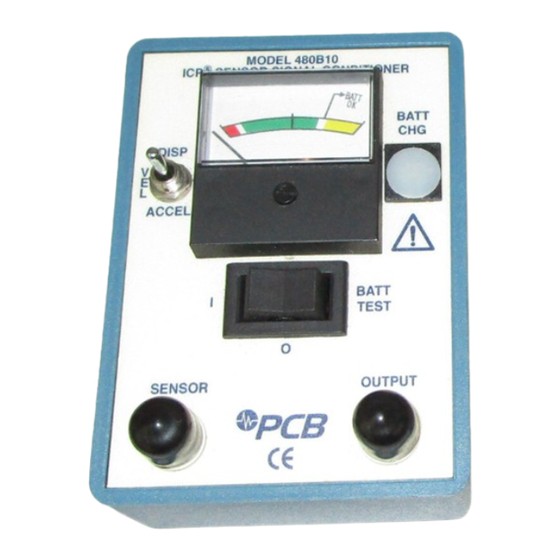 PCB Piezotronics ICP 480B10 Installation And Operating Manual