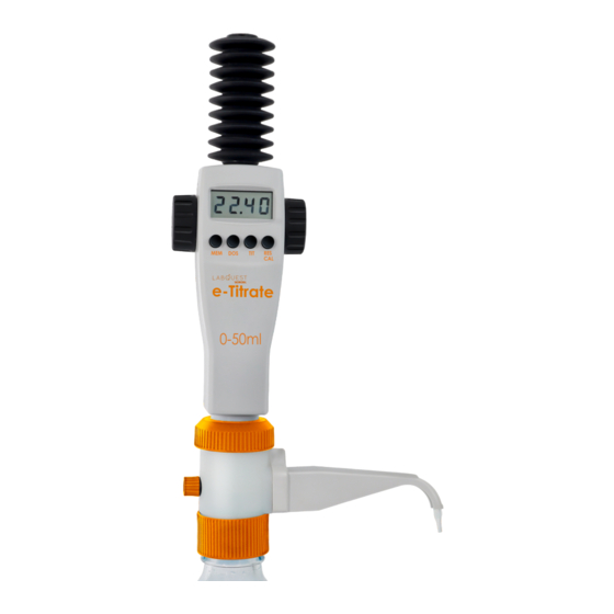 BOROSIL LABQUEST e-Titrate TITREX User's Manual Manual