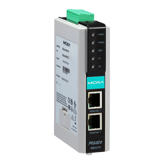 Moxa Technologies MGate MB3270I Quick Installation Manual