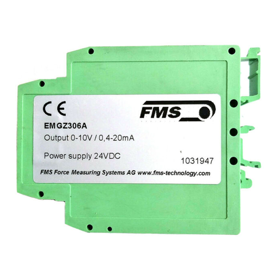 FMS EMGZ306A Operating Manual