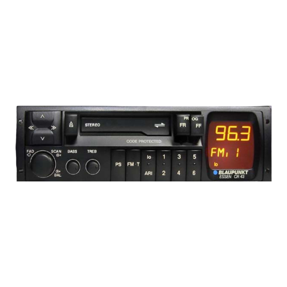 Blaupunkt Essen CR 43 Manual