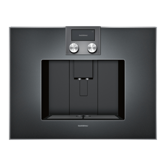 Gaggenau CM 450 Quick Reference Manual