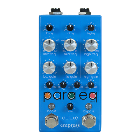 EMPRESS EFFECTS PARAEQ MKII USER MANUAL Pdf Download | ManualsLib