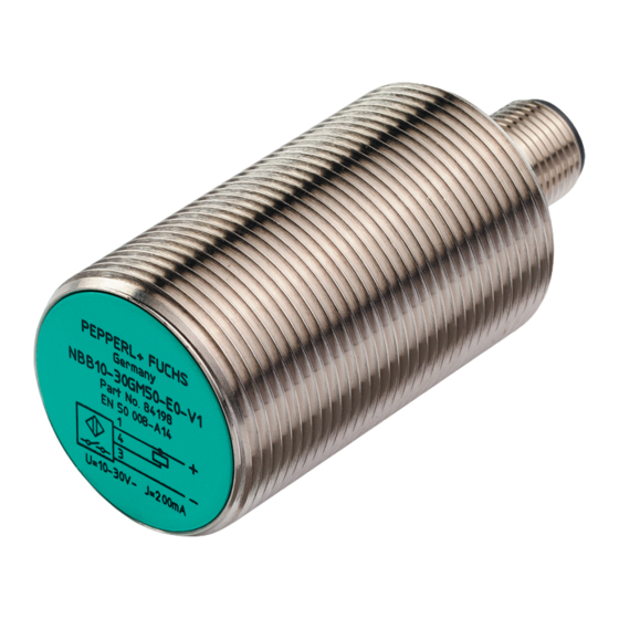 Pepperl+Fuchs NJ10-30GM50-E2-V1-3G-3D Instruction Manual