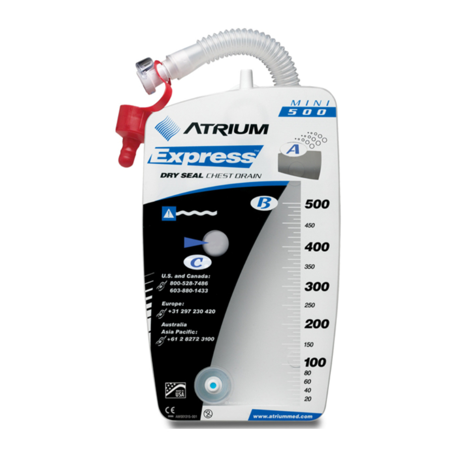 Atrium Express Mini 500 - Dry Seal Chest Drain Patient Manual and Video