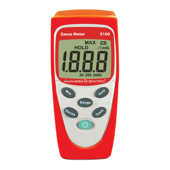 Anaheim Scientific E100 User Manual