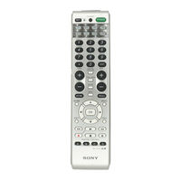 Sony RM VL600 - Universal Remote Control Operating Instructions Manual