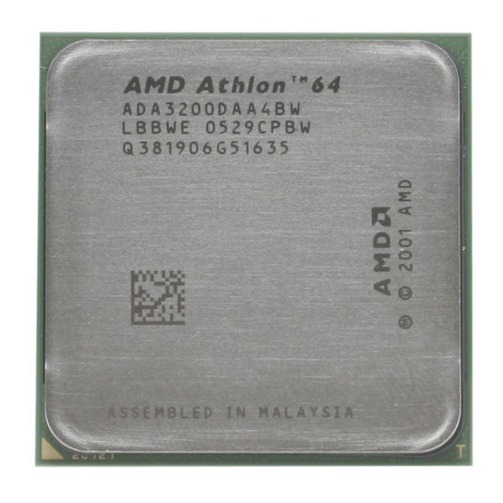 AMD ADA3000DAA4BW - Athlon 64 1.8 GHz Processor User Manual