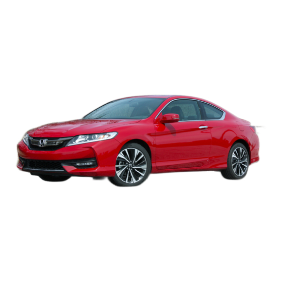 Honda Accord Coupe 2016 Owner's Manual