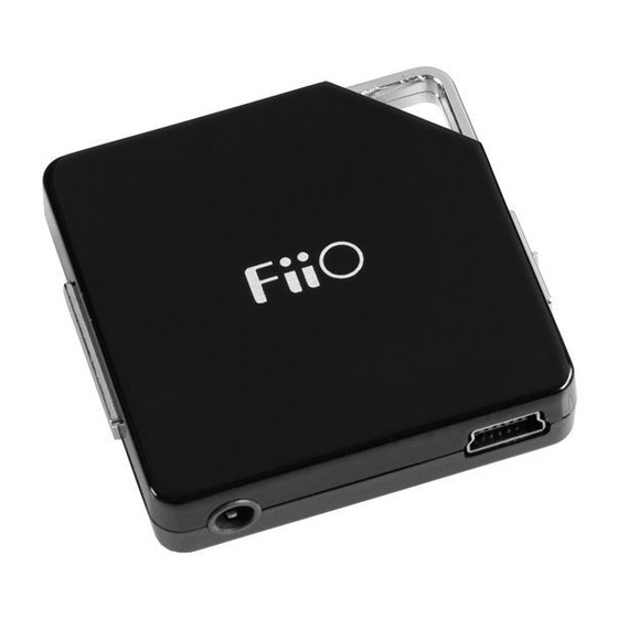 Fiio E6 User Manual