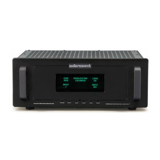Audio Research PHONO 2 Owner's Manual