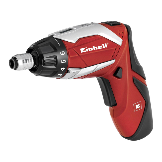 EINHELL TE-SD 3,6 Li Kit Manuals