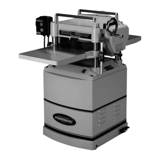 Powermatic 15HH Operating Instructions And Parts Manual