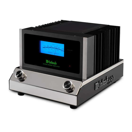 McIntosh MC830 Owner's Manual