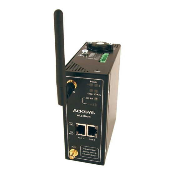 Acksys WLg-IDA/N[H4] Quick Installation Manual