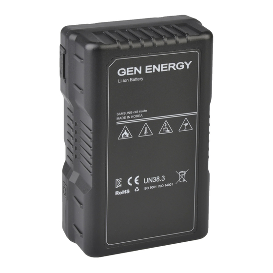 GEN ENERGY G-B100 Quick Start Manual