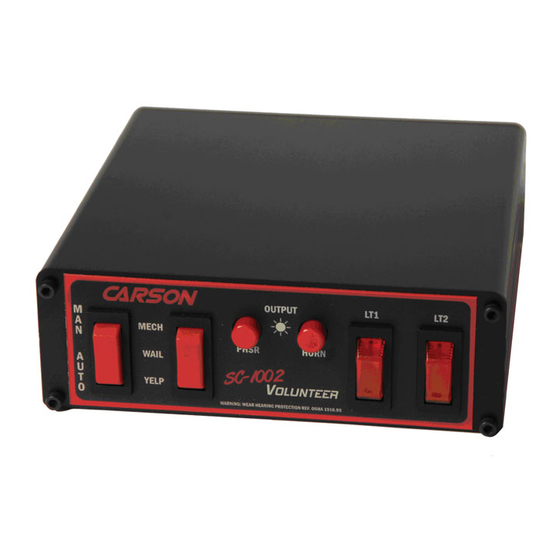 Carson SC-1002 Installation And Operating Instructions Manual