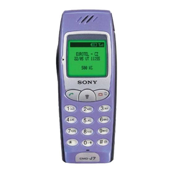 Sony CMD-J7 Operating Instructions Manual