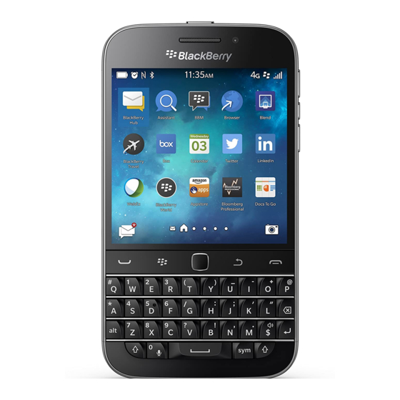 Blackberry Classic SQC100-4 Safety And Product Information