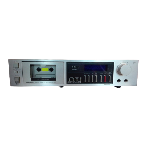 Pioneer CT-520 Operating Instructions Manual