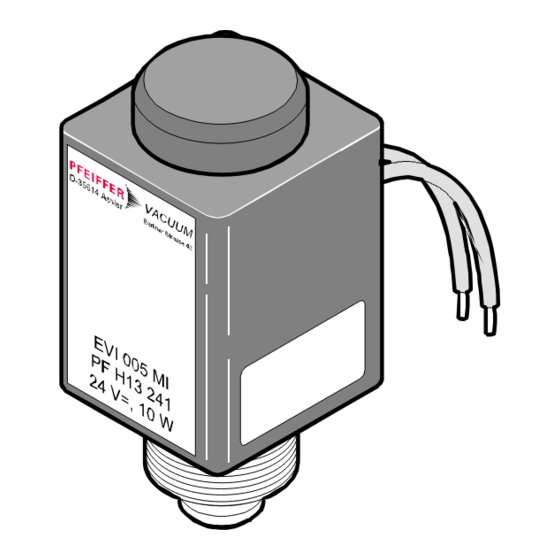 Pfeiffer Vacuum EVI 005 MI Operating Instructions
