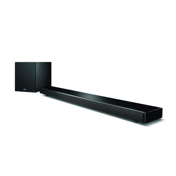 Yamaha YSP-2700 Soundbar System Manuals