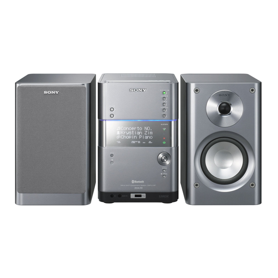 Sony CMT-U1 Operating Instructions Manual