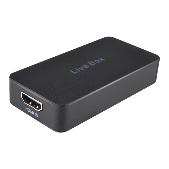 EzCAP 270 Live Box Quick Start Manual