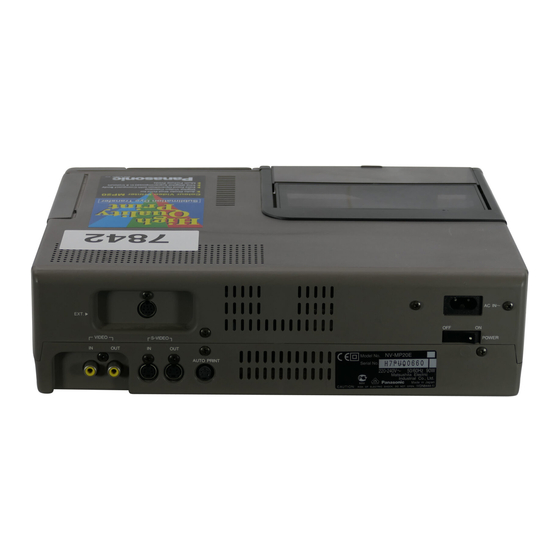Panasonic NV-MP20E Operating Instructions Manual