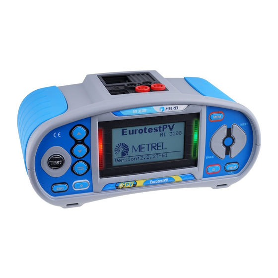 METREL MI 3108 EurotestPV Instruction Manual