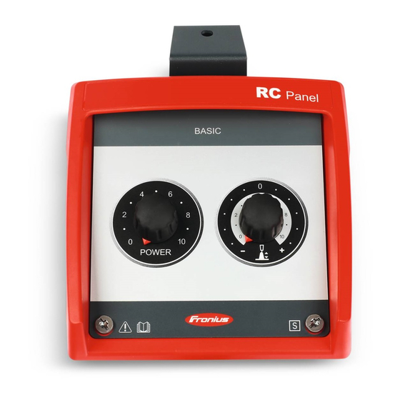 Fronius RC Panel Basic Operating Instructions Manual