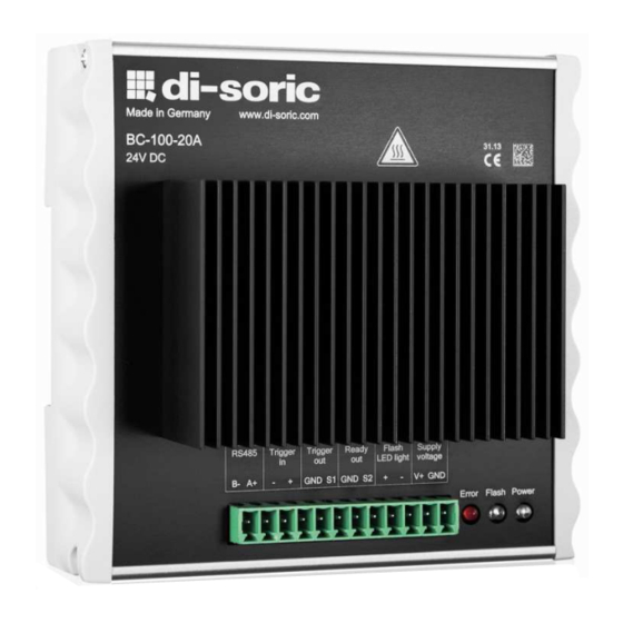 Di-soric BC-100-20A Operating Manual