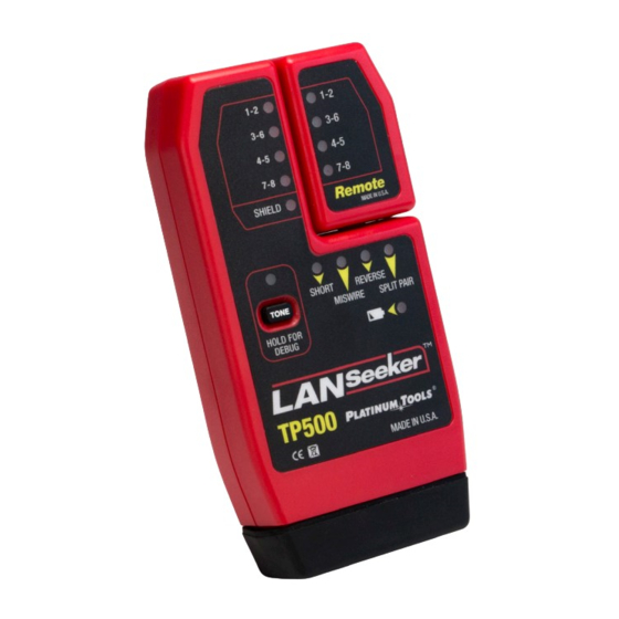 Platinum Tools LANSeeker TP500C User Manual
