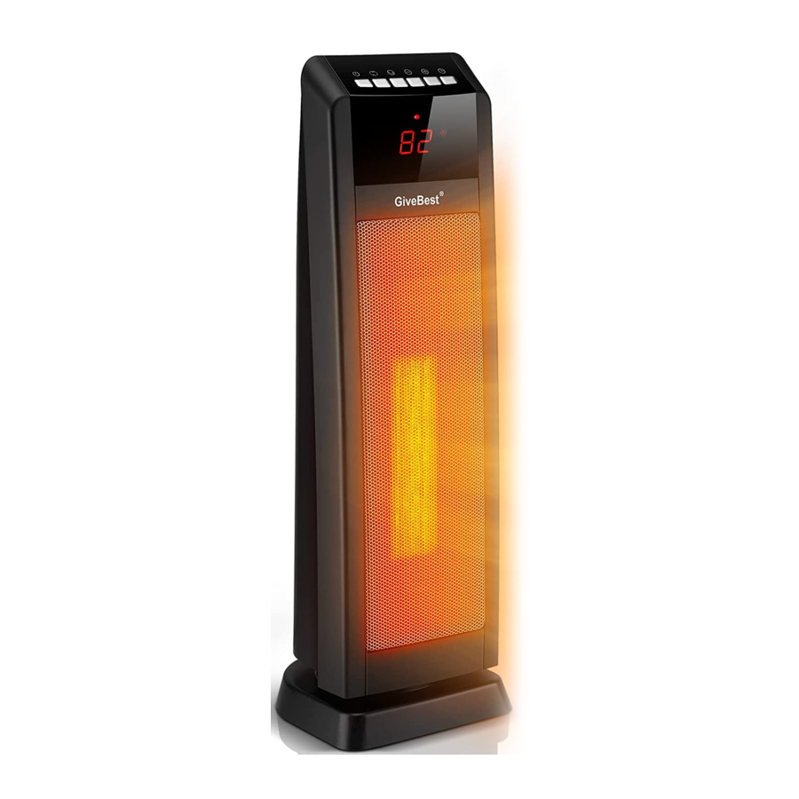 GiveBest HPQ15C-EA - Digital Ceramic Heater With Remote Control Manual