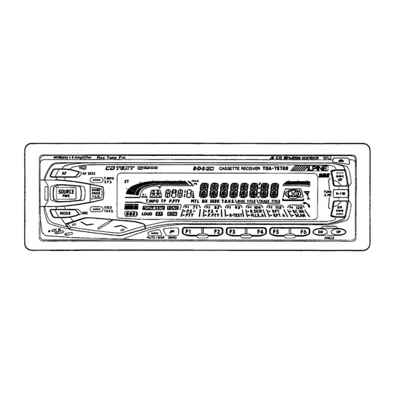 Alpine TDA-7572R Service Manual