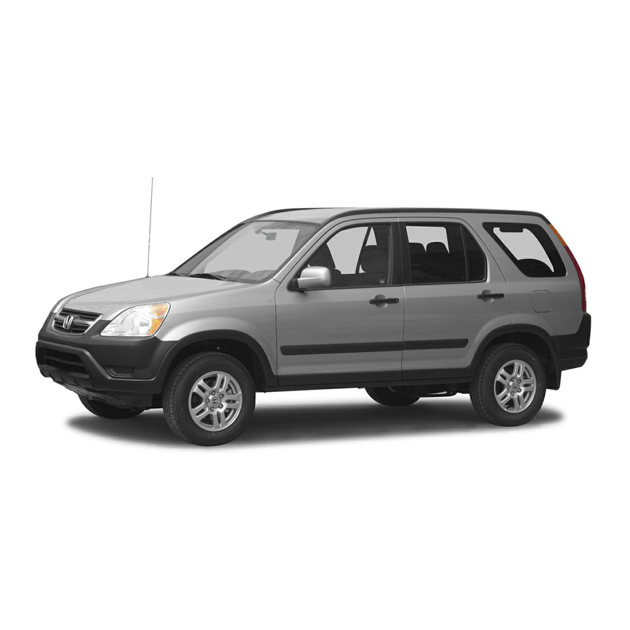 Honda 2003 CR-V Owner's Manual