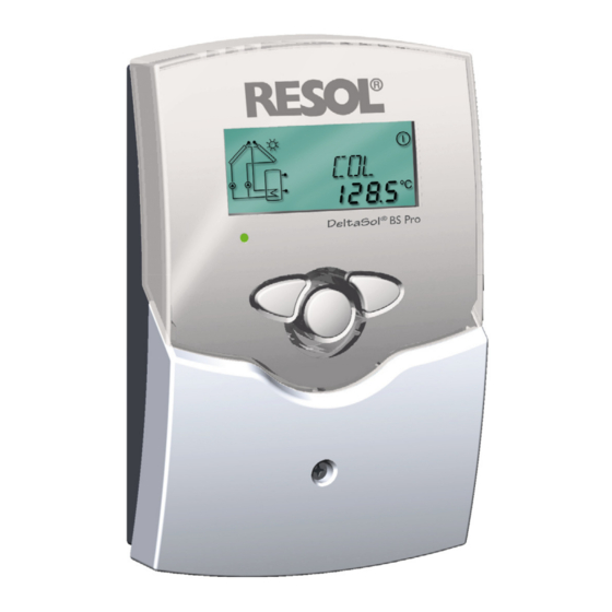 Resol DeltaSol BS Pro Manual