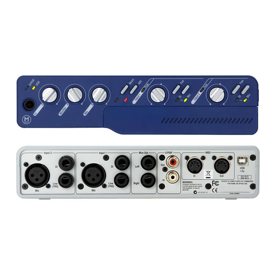 DigiDesign Mbox Basic Manual