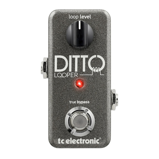 TC Electronic Ditto Manuals