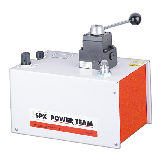 Power Team D Operating & Maintenance Instructions