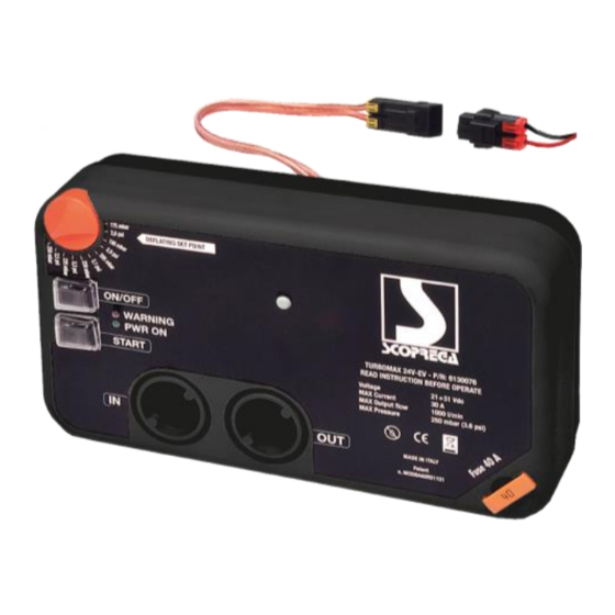 SCOPREGA TURBO MAX 12V Instruction Manual