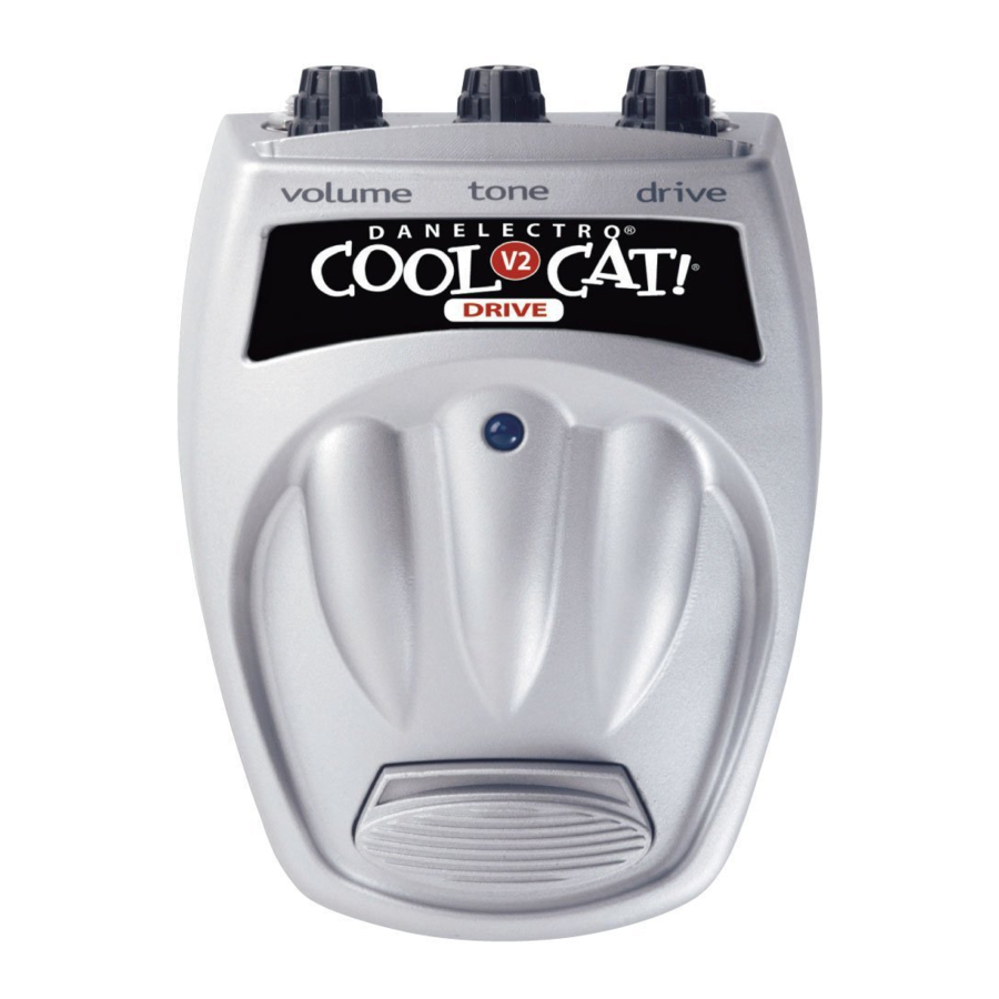 Danelectro Cool Cat V2 Drive CO-2 - Music Guitar Effects Pedal Manual
