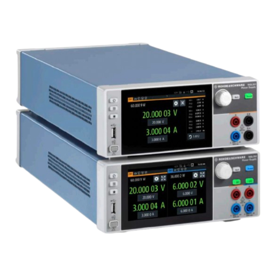 R&S NGL200 series User Manual