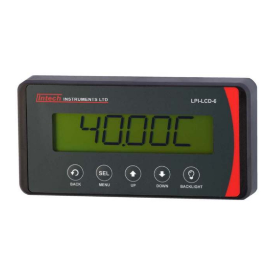 Intech Instruments LPI-LCD-6 Installation Manual